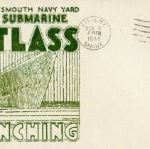 U.S.S. Cutlass [stamp cover] At the Portsmouth Navy Yard, Kittery, Me., Nov. 5, 1944.
